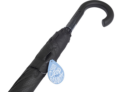 Зонт-трость Carbon с куполом из переработанного пластика