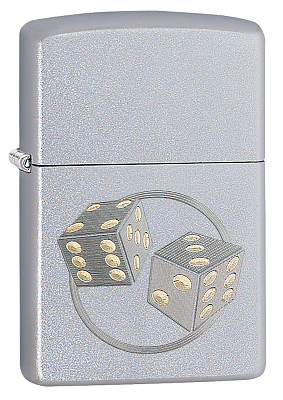Зажигалка ZIPPO Classic с покрытием Satin Chrome™, латунь/сталь, серебристая, матовая, 38x13x57 мм