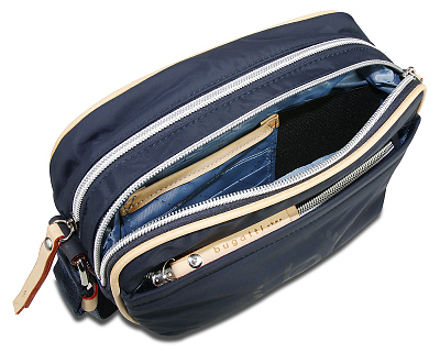 Сумка кросс-боди женская BUGATTI Lido, синяя, полиэстер, 24х9х17 см, 3,6 л