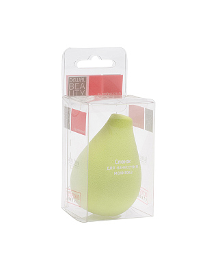 Спонж Dewal Beauty для нанесения макияжа (груша), (1шт /уп), цвет зеленый
