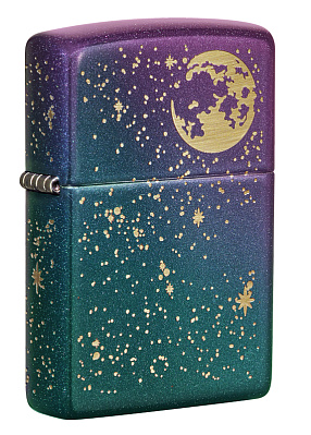 Зажигалка ZIPPO Starry Sky с покрытием Iridescent, латунь/сталь, фиолетовая, матовая, 38x13x57 мм (Фиолетовый)