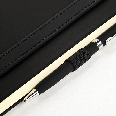 Ежедневник Альфа (Alpha) недатированный, черный/бежевый