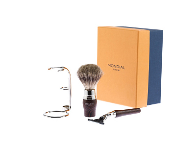 Бритвенный набор: станок MACH3, помазок, подставка