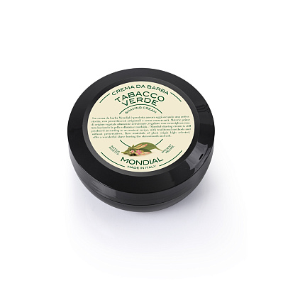 Крем для бритья Mondial "TABACCO VERDE" с ароматом зелёного табака пластиковая чаша 75 мл