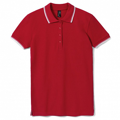 Рубашка поло женская Practice Women 270, красная с белым (Красный)