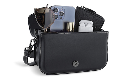 Сумка женская наплечная BUGATTI Zita, черная, полиуретан, 22 x 10 x 15 см