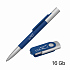 Набор ручка "Clas" + флеш-карта "Vostok" 16 Гб в футляре, покрытие soft touch, темно-синий - Фото 2