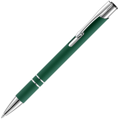 Ручка шариковая Keskus Soft Touch, зеленая (Зеленый)