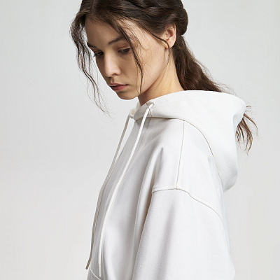 Худи релакс унисекс ADVENTURE, белый, размер XS/S