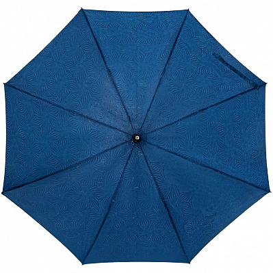 Зонт-трость Magic с проявляющимся цветочным рисунком  (Темно-синий)