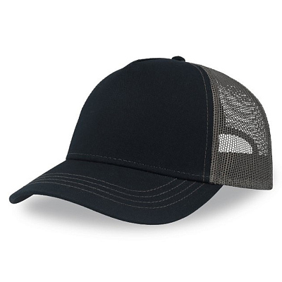 Бейсболка RAPPER CANVAS-S, 5 клиньев, пластиковая застёжка (Темно-синий, темно-серый)