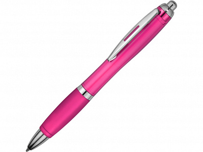Ручка пластиковая шариковая Nash (Розовый/серебристый)