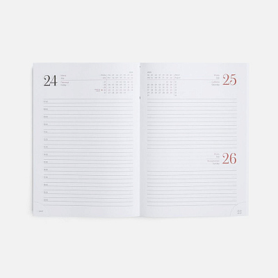 Ежедневник New Nebraska, датированный, красный