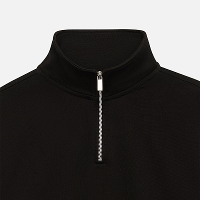 Толстовка на молнии унисекс FLOW, черная, размер XS/S