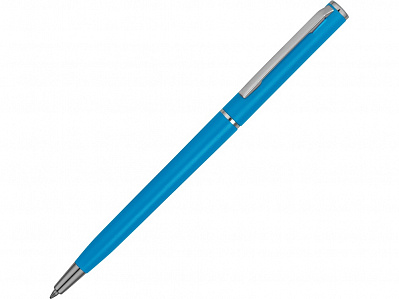 Ручка пластиковая шариковая Наварра (Голубой матовый/серебристый)
