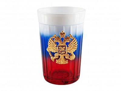 Граненый стакан Россия (Белый, синий, красный, золотистый)