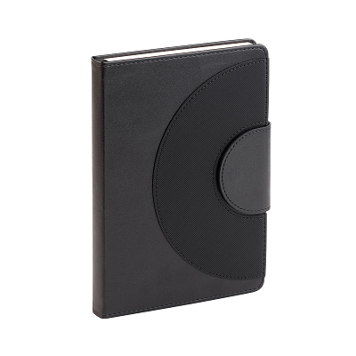 Ежедневник недатированный "Сицилия", формат А5, черный, черный (Чёрный)