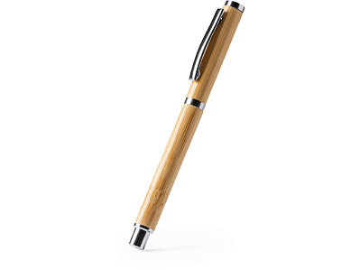 Ручка роллер бамбуковая PIRGO (Натуральный/серебристый)