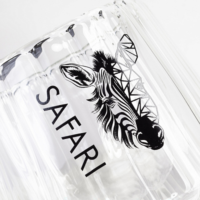 Кружка "Crystal" с нанесением "капсула Сафари" 180 мл, прозрачный