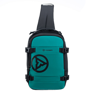 Рюкзак на одно плечо TORBER Xtreme, зелёный/чёрный, 20 х 8 х 31 см, 5л (Зеленый)