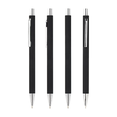 Ручка шариковая "Trade", покрытие soft touch, черный