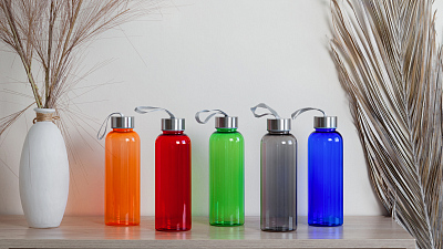 Бутылка для воды "H2O" 500 мл, серый