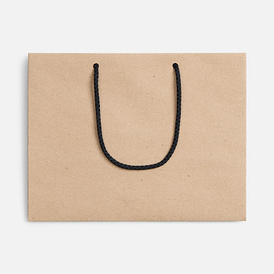 Пакет бумажный Stor, неокрашенный с черными ручками