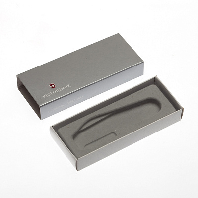 Коробка для ножей VICTORINOX 84 мм толщиной 1-2 уровня картонная серебристая