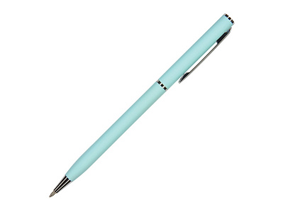 Ручка металлическая шариковая Palermo, софт-тач (Нежно- голубой/серебристый)