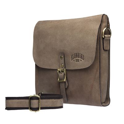 Сумка KLONDIKE «Brad», винтажная кожа в коричневом цвете, 25 х 28 х 7 см