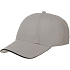 Бейсболка Canopy, серая с черным кантом - Фото 1
