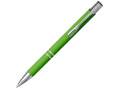 Ручка металлическая шариковая Moneta с антискользящим покрытием (Лайм)