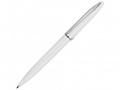 Ручка пластиковая шариковая Империал (Белый глянцевый/серебристый)