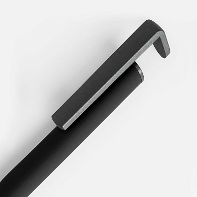 Ручка шариковая Standic с подставкой для телефона, черная