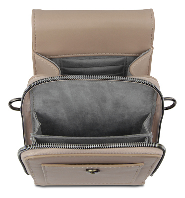 Сумка наплечная BUGATTI Almata, песочная, полиуретан, 11х4х19 см