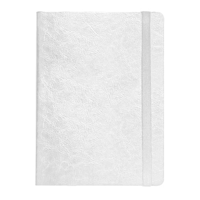 Ежедневник недатированный Boomer, А5,  белый, кремовый блок в линейку, без обреза