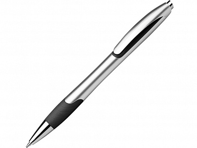 Шариковая ручка с противоскользящим покрытием MILEY SILVER (Черный)