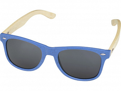 Солнцезащитные очки Sun Ray с бамбуковой оправой (Синий)