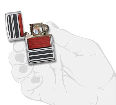 Зажигалка для трубок ZIPPO Pipe с покрытием High Polish Chrome, латунь/сталь,36x12x56 мм