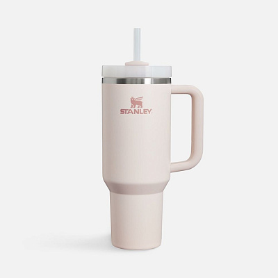 Термокружка Quencher H2.0 1180 с трубочкой, розовая (Розовый)