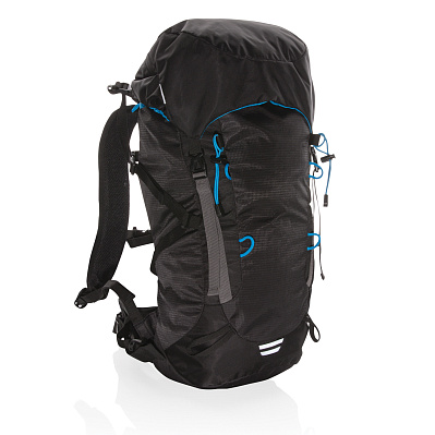 Большой походный рюкзак Explorer, 40 л (без ПВХ) (Черный; синий)