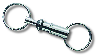 Карабин для ключей VICTORINOX, с 2 кольцами, никелированный (Серебристый)