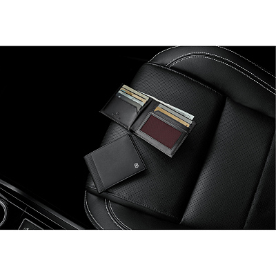 Портмоне VICTORINOX Altius Alox с защитой от сканирования RFID, чёрное, натуральная кожа, 9 x1x11 см