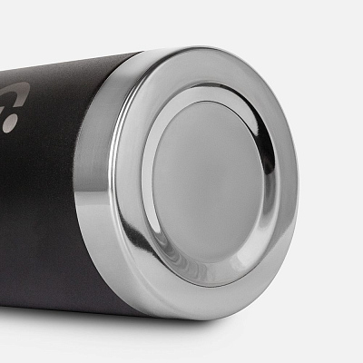 Термос Relaxika 1000 со стикерпаком, черный