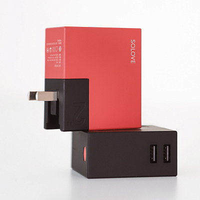 ПЗУ-сетевое ЗУ Solove W2, красный