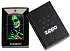 Зажигалка ZIPPO Skeleton Design с покрытием Black Light, латунь/сталь, черная, матовая, 38x13x57 мм - Фото 6