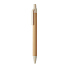 Push button ball pen in bamboo - Фото 1