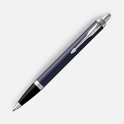 Ручка шариковая Parker IM Core Matte Blue CT, темно-синяя с черным (Тёмно-синий)