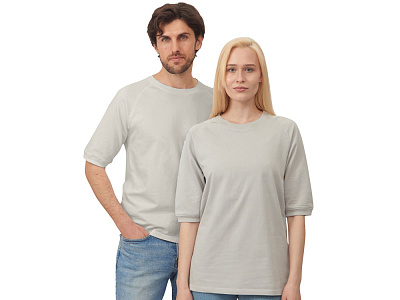 Футболка c рукавом реглан Warsaw унисекс (Жемчужно-серый)