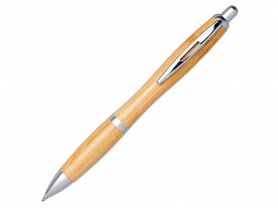 Ручка шариковая Nash из бамбука (Натуральный/серебристый)